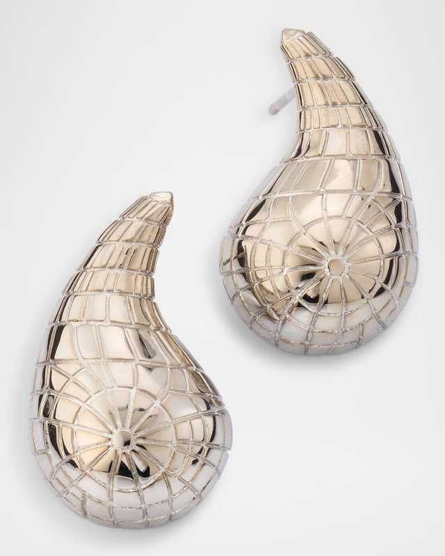 Mosaic Textured Teardrop Earrings